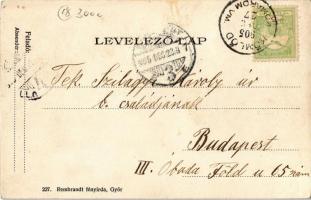 1905 Kömlőd, Iskola, Református templom, Gróf Hugonnay kastély. Rembrandt fényirda 227. (r)