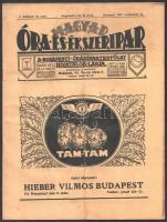 1927 Magyar Óra-, és Ékszeripar. V. évf. 18. sz. 1927. szept. 15. Szerk.: Márkisohn Benő. Korabeli reklámokkal. Papírkötés, 473-500 p.