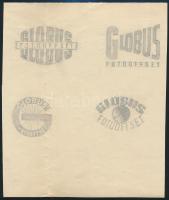 cca 1930 A Globus Nyomda Foto Globus Offset embléma ceruzás tervei