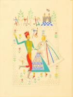 Pekáry István (1905-1981): Menyasszony tánc . Akvarell, papír, jelzés nélkül, Üvegezett keretben,. 17x11 cm