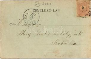 1899 Jászberény, Fő tér, templom, Lehel szálloda és kávéház, üzletek. Kiadja Rothauser Gábor (EK)