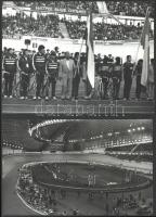 Magyar kerékpáros versenyzők a Szovjetunióban, 4 db fotó, 24×15 cm