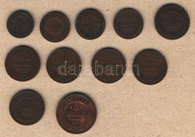 Oroszország 1k 1889 + 2k 1910 (2x),1913 + 3k 1899,1909,1911 (3x),1911 (3x),1915 + 5k 1879 T:2/3,3 Összesen 11db!