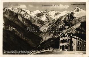 1927 Zell am See, Schmittenhöhe, Blick auf die Glocknergruppe und Kaprunertal / mountains, valley, hotel + Hotel Schmittenhöhe bei Zell am See cancellation