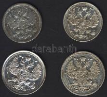 Oroszország 15k Ag 1906,1915 + 20k Ag 1911,1915 T:2,3