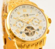 Graf von Monte Wehro automata, naptáros karóra. fém szíjjal, új, fóliázott, működő állapotban d: 40 ...