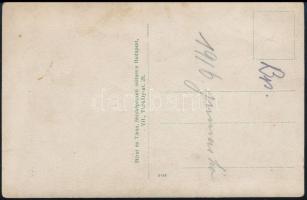 1916 Kislány játékai között, fotólap Mérei és Társa budapesti műterméből, 14×9 cm