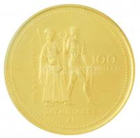Kanada 1976. 100$ Au "Montreal Olimpia" eredeti bontott csomagolásban (13,33g/0.583) T:1 /...