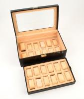 24 férőhelyes igényes nagyméretű óratartó láda gyűjtőknek. 23x38 cm