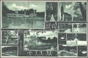 1930 Hévíz, kihajtható képes prospektus, Gebhardt grafikája, Klösz Nyomda, szép állapotban