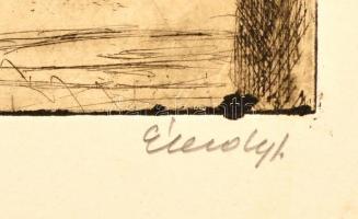 Élesdy István (1912-1987): Feljárat a Halászbástyára. Művészpéldány EA/7/14. Rézkarc, papír, jelzett...