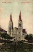 1911 Törökszentmiklós, Római katolikus új templom. Kardos Lajos kiadása