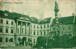1910 Sopron, Megyeház tér, Szentháromság szobor