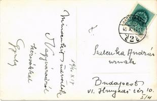 1940 Nagyvárad, Oradea; zsinagóga, híd, Deutsch, Friedmann Dezső és Dermata üzlete / synagogue, brid...