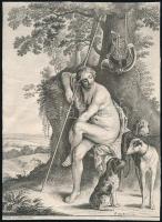 Jean Audran (1667-1756): 4 db rézmetszet illusztráció 15x20 cm
