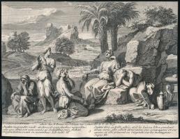 Jean Audran (1667-1756): 4 db rézmetszet illusztráció 15x20 cm