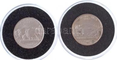 Amerikai Egyesült Államok 2005P 1/4$ "50 állam - Nyugat-Virginia" Cu-Ni +  2006D 1/4$ &quo...