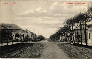 Budapest XIX. Kispest, Fő utca, Kozma Lajos hentes és mészáros üzlete. Kiadja Fischhof Henrik