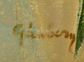 Gánóczy Mária (1927-): Pálma és gyümölcs. Olaj, vászon, jelzett, keretben, 60×80 cm