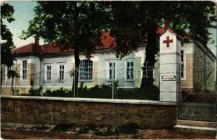 1916 Szepesszombat, Georgenberg, Spisská Sobota; Vöröskeresztegyleti Tátra kórház. Kiadja Hensch Ede fia / hospital of the Red Cross