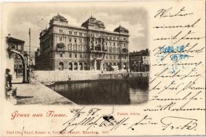 1898 (Vorläufer!) Fiume, Rijeka; Palais Adria / palace, industrial railway