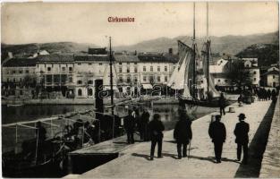 1914 Crikvenica, Cirkvenica; port with ships (fl)