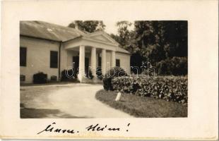 1927 Jászfelsőszentgyörgy, Jekelfalussy-Gosztonyi kastély, kúria. Hátoldalon Gosztony Aladárné Amelin Elza bárónő levele. photo