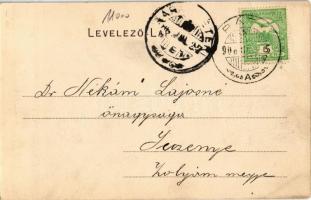 1908 Páty, Kossuth utca, Református templom, Klein Lipót üzlete, helyiek (EB)