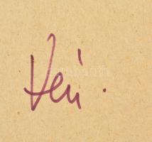 Vén Edit (1937-): Lány galambbal. Festett mázas csempekép, jelzett, keretben, 44×14 cm