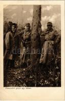 Huszonhét golyó egy fában. Az Érdekes Újság kiadása / WWI Hungarian military, 27 bullets in one tree