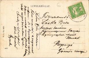 Békéscsaba, Kossuth Lajos tér és szobor, Evangélikus templom. W. L. Bp. 4022.  (EB)