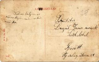 Abony, Kossuth tér, Római katolikus templom, Városháza, Perényi üzlete. W. L. Bp. 2873. (fl)