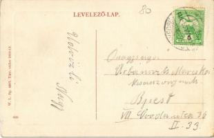 1911 Dunavecse, Fő tér, Református templom. W. L. Bp. 4895. (EK)