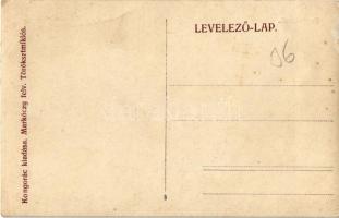 Fegyvernek, Erzsébet utca, Hősök szobra, emlékmű, Hitelszövetkezet, Ipartestület háza, Római katolik...