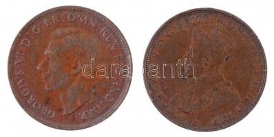 Ausztrália 1922-1944. 1p Br (2xklf) T:2 Australia 1922-1944. 1 Penny Br (2xdiff) C:XF