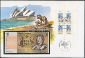Ausztrália 1983. 1$ borítékban, alkalmi bélyeggel és bélyegzéssel T:I Australia 1983. 1 Dollar in envelope with stamps and cancellations C:UNC
