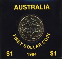 Ausztrália 1983-84. 1$ "Első 1$-os érme" + 1$ "Utolsó 1$-os bankjegy" szettben T...