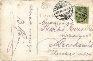 1908 Kiskunfélegyháza, Félegyházi szélmalom, asszonyok szénavillákkal, szénaboglyák. W. L. 324. (r)