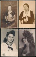 cca 1930 Hölgyek, 7 db régi fotó, egy részük hátulján feliratozva, 9×14 cm