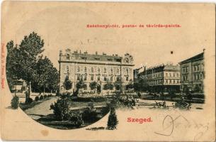 Szeged, Széchenyi tér, posta és távirda palota, Mayer Ferdinand és fia vaskereskedése, üzlet