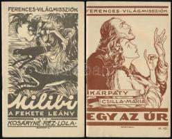 1946-1947 Ferences Világmissziók 3 db füzet (Milibi a fekete lány; Egy az úr; Jawata levelei Omotóhoz)