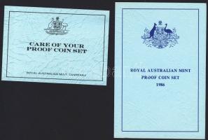 Ausztrália 1986. 1c-1$ 7klf db, dísz szettben T:PP Tanúsítvánnyal!