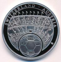 2008. "Futball 2008. Spanyolország / Svájc - Ausztria" festett, ezüstözött réz emlékérme t...