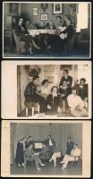 cca 1927-1938 Csoportképek, 5 db fotó, egy részük hátulján feliratozva, 9×14 cm
