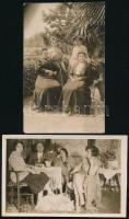 cca 1927-1938 Csoportképek, 5 db fotó, egy részük hátulján feliratozva, 9×14 cm