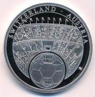 2008. "Futball 2008. Olaszország / Svájc - Ausztria" festett, ezüstözött réz emlékérme tan...