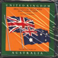 Nagy-Britannia 1988. 1p-1Ł 7klf db, "Ausztrália" szettben T:BU Eredeti csomagolásban!