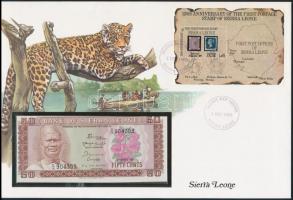 Sierra Leone 1984. 50c borítékban, alkalmi bélyeggel és bélyegzéssel T:I Sierra Leone 1984. 50 Cents in envelope with stamps and cancellations C:UNC