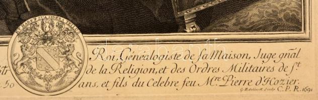 Gérard Edelinck (1640-1707): Charles-René d'Hozier (1640-1732) genealogus, történész nagyméretű...