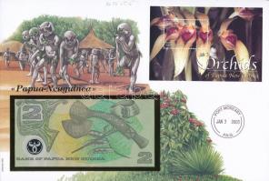 Pápua Új-Guinea 1996. 2K borítékban, alkalmi bélyeggel és bélyegzéssel T:I Papua New Guinea 1996. 2 Kina in envelope with stamps and cancellations C:UNC